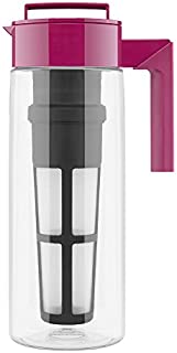 Takeya Iced Tea Maker with Patented Flash Chill Technology Made in USA, 2 Quart, Raspberry