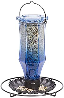 Perky-Pet Sapphire Starburst Vintage Glass Wild Bird Feeder 8138-2