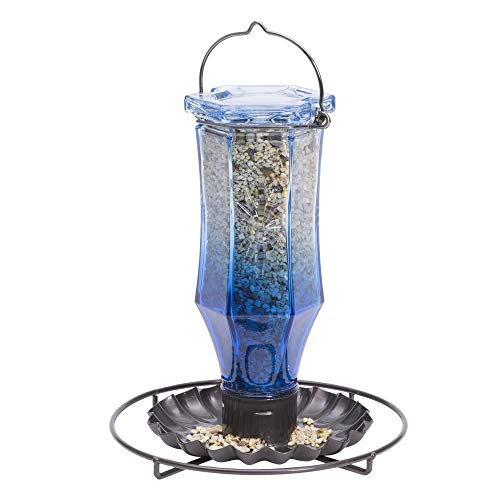 Perky-Pet Sapphire Starburst Vintage Glass Wild Bird Feeder 8138-2