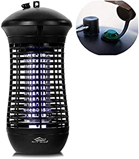 White Kaiman Bug Zapper w/ Dusk to Dawn Built in Light Sensor ~ 4000v Zapping Power Mosquito Killer and Insect Zapper ~ 1500 Sq. Ft Coverage ~ 18W UVA Replaceable Bulb &120v 3.5ft Power Cord