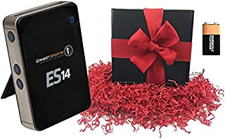 Ernest Sports ES14 (Charcoal) Golf Launch Monitor Gift Box Bundle | with Extra 9V Battery, Protective Sleeve | Club Speed, Launch Angle, Ball Speed