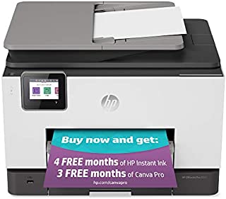 HP OfficeJet Pro 9025 All-in-One Wireless Printer, Single-pass (Automatic) Document Feeder & Two Paper Trays, Smart Home Office Productivity, Instant Ink, Works with Alexa (1MR66A)