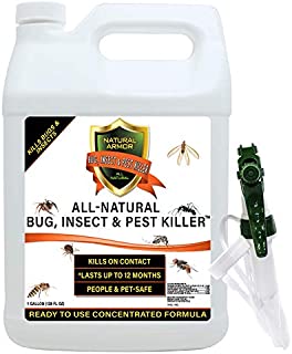 Natural Bug, Insect & Pest Killer & Control Including Fleas, Ticks, Ants, Spiders, Bed Bugs, Dust Mites, Roaches and More for Indoor and Outdoor Use, 128 Oz Gallon