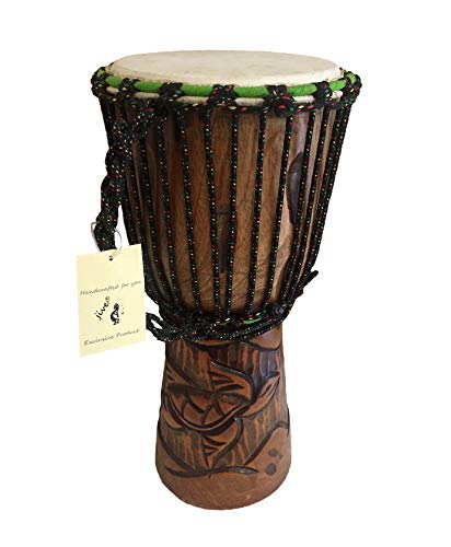 JIVE Djembe Drum African Bongo Congo Wood Drum Deep Carved Solid Mahogany Goat Skin Professional Quality 16