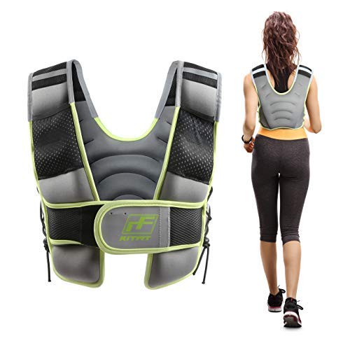 RitFit Adjustable Weighted Vest with Neoprene Fabric for Men&Women, 8lbs/10lbs/15lbs/20lbs, Weight Vest for Workout, Crossfit, Strength Training, Muscle Building (10LB.)