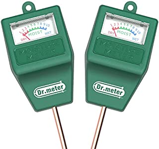 [2pack Soil Moisture Meter ] Dr.meter Hygrometer Moisture Sensor Meter for Garden, Farm, Lawn Plants Indoor & Outdoor(No Battery needed)