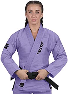 Elite Sports Ultra-Light Women's BJJ GI - IBJJF Jiu-Jitsu GI for Women (See Special Sizing Guide) (Purple, F5)