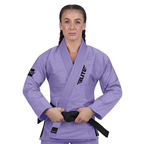 Elite Sports Ultra-Light Women's BJJ GI - IBJJF Jiu-Jitsu GI for Women (See Special Sizing Guide) (Purple, F5)