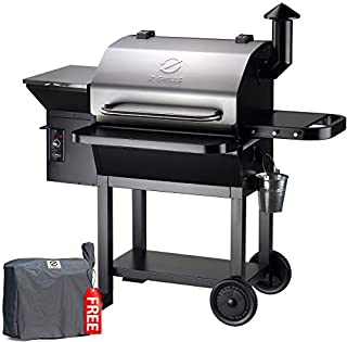 Z GRILLS ZPG-10002E 2020 New Model Wood Pellet Grill & Smoker, 8 in 1 BBQ Grill Auto Temperature Control, 1060 sq in Stainless