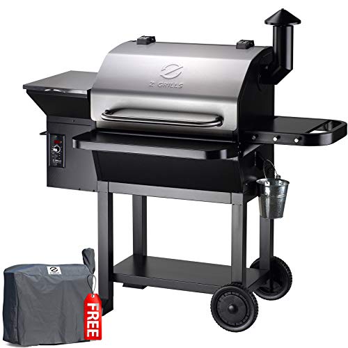 Z GRILLS ZPG-10002E 2020 New Model Wood Pellet Grill & Smoker, 8 in 1 BBQ Grill Auto Temperature Control, 1060 sq in Stainless