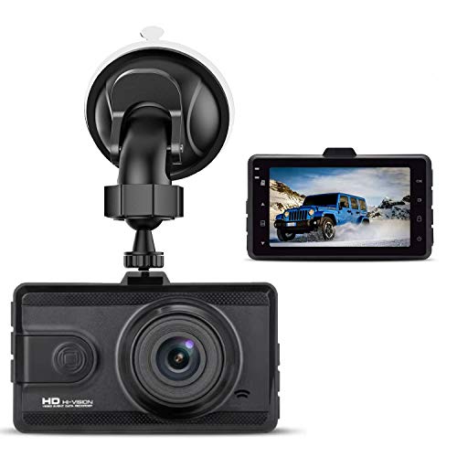 Dash Cam 1080P FHD Car Dash Camera 3 inch Dashboard Camera with Night Vision, 170°Wide Angle, Parking Monitor, Loop Recording