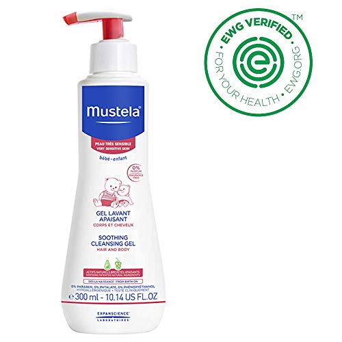 Mustela Soothing Cleansing Gel for Very Sensitive Skin, Baby Body Wash, Fragrance-Free, with Natural Avocado Perseose, Various Sizes