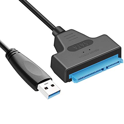 Neeyer SATA to USB Cable, USB 3.0 SATAIII Hard Drive Adapter Cable for 2.5 Inch SSD & HDD Support UASP, 0.7FT 