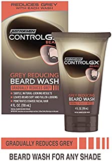 Just For Men Control GX Grey Reducing Beard Wash, Gradually Colors Mustache and Beard, 4 Fl Oz