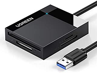 UGREEN SD Card Reader USB 3.0 Card Hub Adapter 5Gbps Read 4 Cards Simultaneously CF, CFI, TF, SDXC, SDHC, SD, MMC, Micro SDXC, Micro SD, Micro SDHC, MS, UHS-I for Windows, Mac, Linux