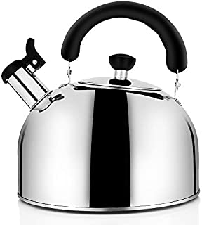 Tea Kettle for Stovetop Whistling Tea Pot, Stainless Steel Teakettle Tea Pots for Stove Top, 3.2QT(3-Liter) Large Capacity with Capsule Base by ECPURCHASE