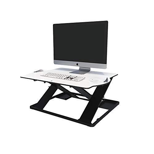 Posturite Opløft Standing Desk Converter | Lightweight Scandinavian Design, Height-Adjustable Sit to Stand Desk for Computers & Laptops