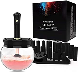 Premium Makeup Brush Cleaner Dryer Super-Fast Electric Brush Cleaner Machine Automatic Brush Cleaner Spinner Makeup Brush Tools (Black)