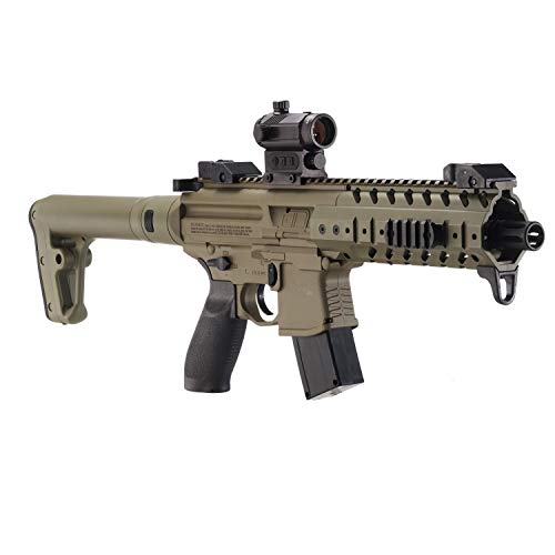 Sig Sauer MPX .177 Cal CO2 Powered SIG20R Red Dot Air Rifle 30 Rounds, Flat Dark Earth