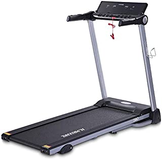 MaxKare Folding Treadmill Electric Motorized Running Machine with 15 Pre-Set Programs 2.5HP Power 8.5 MPH Max Speed White LED Display and Mobile Phone & Water Bottle Holder for Indoor Exercise