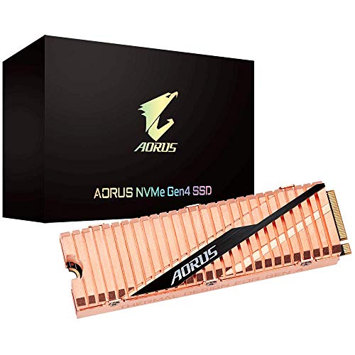 Gigabyte AORUS NVMe Gen4 M.2 1TB PCI-Express 4.0 Interface High Performance Gaming, Full Body Copper Heat Spreader, Toshiba 3D NAND, DDR Cache Buffer, 5 Year Warranty SSD GP-ASM2NE6100TTTD