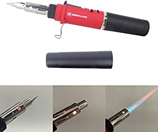 Berkling BSG-568 3-IN-1 Cordless Butane Soldering Iron | Heat Gun | Mini Torch - Self-Ignite, Rechargeable, Light Weight, Portable, Adjustable Flame For Automotive, Electronics, Home DIY, Computer