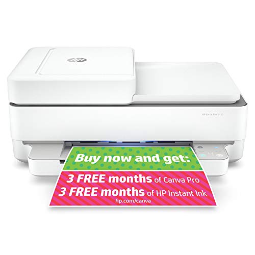 HP ENVY Pro 6455 Wireless All-in-One Printer, Mobile Print, Scan & Copy, Auto Document Feeder, Works with Alexa (5SE45A)