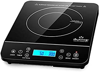 Duxtop Portable Induction Cooktop, Countertop Burner Induction Hot Plate with LCD Sensor Touch 1800 Watts, Black 9610LS BT-200DZ