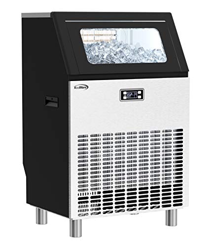 KoolMore - CIM266 Undercounter Ice Maker Machine, Commercial and Residential, Produces 265 lbs. of Cubes in 24 Hrs, Energy Efficient for Bar, Cafe, Restaurant or Event Use, Black