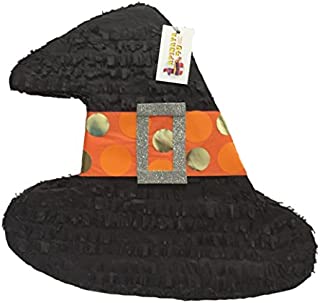 APINATA4U Black & Orange Witch Hat Pinata Halloween Pinata