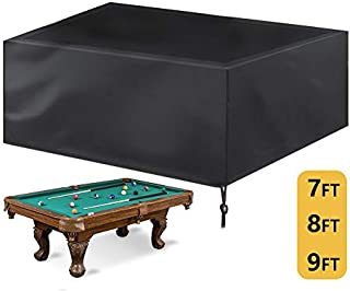 Saking 7/8/9 ft Billiard Pool Table Covers with Drawstring (8ft: 102x53x32in)