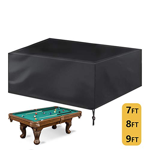 Saking 7/8/9 ft Billiard Pool Table Covers with Drawstring (8ft: 102x53x32in)