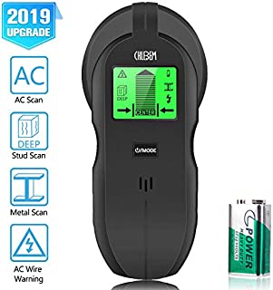 Stud Finder Wall Scanner - 4 in 1 Electronic Center Finding Stud Finders Sensor Wall Finder Detector, with Digital LCD Display & Sound Warning for Wood Metal AC Wires Studs Detection (ABS, Medium)