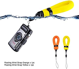 2 Pack Waterproof Camera Float Strap for Fuji Fujifilm XP140 XP130 XP120 XP90 XP80 GoPro Hero8 Hero7 Hero6 Olympus TG-6 TG-5 TG-4 TG-3 TG-870 Nikon W300 W150 W100 AW120 AW110 Canon D30 D20 & More