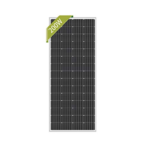 Newpowa 200W Monocrystalline 200 Watt 12V Solar Panel High Efficiency Mono Module RV Marine Boat Off Grid