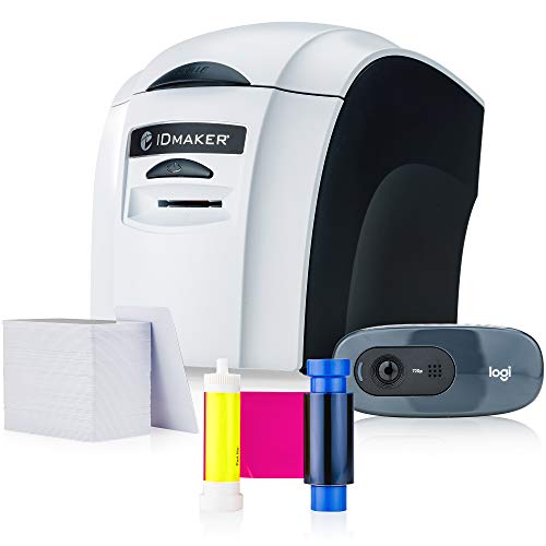 Professional Quality ID Card Printer - Prints Premium Quality Pictures Fast & Easy - Easiest to Use Software, Increased ID Security, Quick Set-Up - Badge Printer Machine