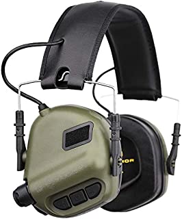 OPSMEN Electronic Shooting Noise Safety Earmuff Sound Amplification Protection Green