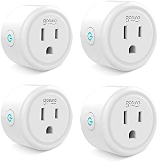 Smart plug, Gosund Mini Wifi Outlet Works With Alexa, Google Home, No Hub Required, Remote Control Your Home Appliances from Anywhere, ETL Certified,Only Supports 2.4GHz Network(4 Pieces)