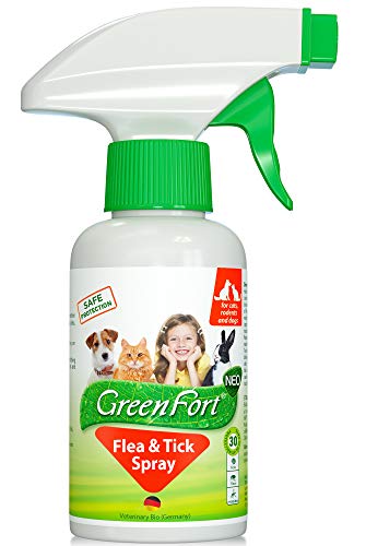 All Natural Flea Tick Home Spray for Dogs and Cats - Gentle Repellent and Safe Control - Recommended Flea Prevention for Pets