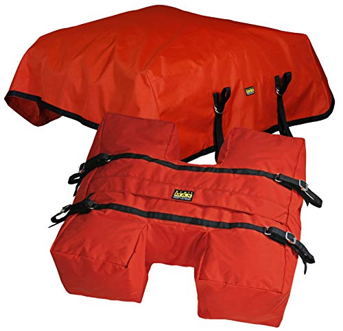 TrailMax H Style Top Pack & Rain Cover Combo for A Pack Saddle, Ideal for Horse and Mule Packing, PVC Coated to Protect Your Larger Camp Comforts and Valuable Gear in The Rain and Bad Weather, Orange