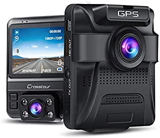 Dash Cam - GPS Dual Car Camera Uber Crosstour 1080P Front and 720P Inside DVR Recorder with 2.4