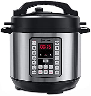 MOOSOO 14-in-1 Electric Pressure Cooker, 8 Quart Instant Pressure Pot with LED Display, Thickened Stainless Steel Rice Cooker, Steamer, Yogurt Maker, Egg Maker for Family Use