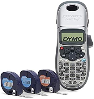 DYMO Label Maker with 3 Bonus Labeling Tapes | LetraTag 100H Handheld Label Maker & LT Label Tapes, Easy-to-Use, Great for Home & Office Organization