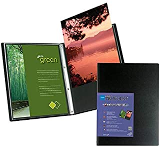 Itoya AD24-12 Art Profolio Advantage Presentation Book, 24 Sheet Protectors with Black Mounting Paper, 11 X 17 inches, Black