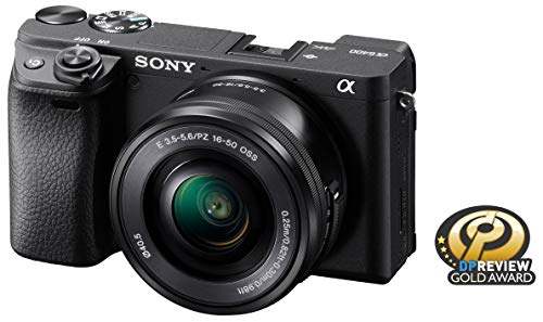 Sony Alpha a6400 Mirrorless Camera: Compact APS-C Interchangeable Lens Digital Camera with Real-Time Eye Auto Focus, 4K Video, Flip Screen & 16-50mm Lens - E Mount Compatible Cameras - ILCE-6400L/B