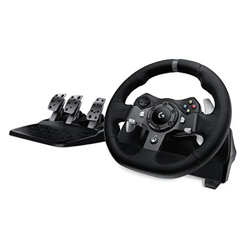 Logitech G920 Dual-Motor Feedback Driving Force Racing Wheel with Responsive Pedals for Xbox One - Black