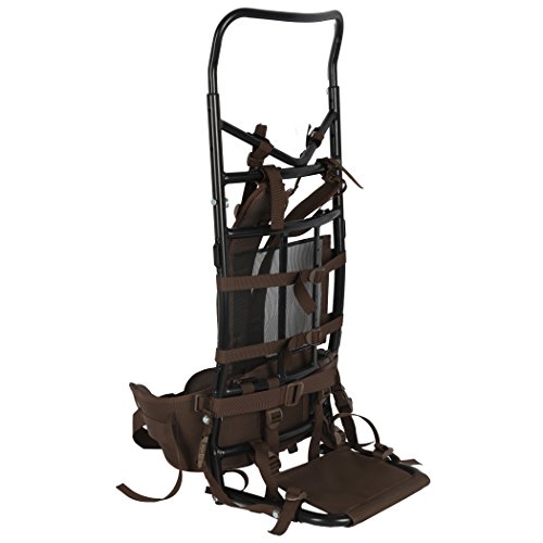 Timber Ridge Hunting Camping Backpack with Steel Frame, Brown, 35.8 x 6.7 x 15.7 inches