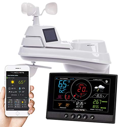 AcuRite Iris Weather Station with Wireless Wi-Fi Connection for Home (01544), Black