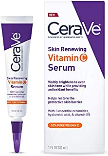 CeraVe Vitamin C Serum with Hyaluronic Acid | Skin Brightening Serum for Face with 10% Pure Vitamin C | Fragrance Free | 1 Fl. Oz