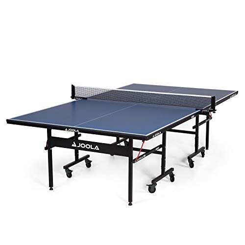 JOOLA Inside - Professional MDF Indoor Table Tennis Table with Quick Clamp Ping Pong Net and Post Set - 10 Minute Easy Assembly - Ping Pong Table with Single Player Playback Mode